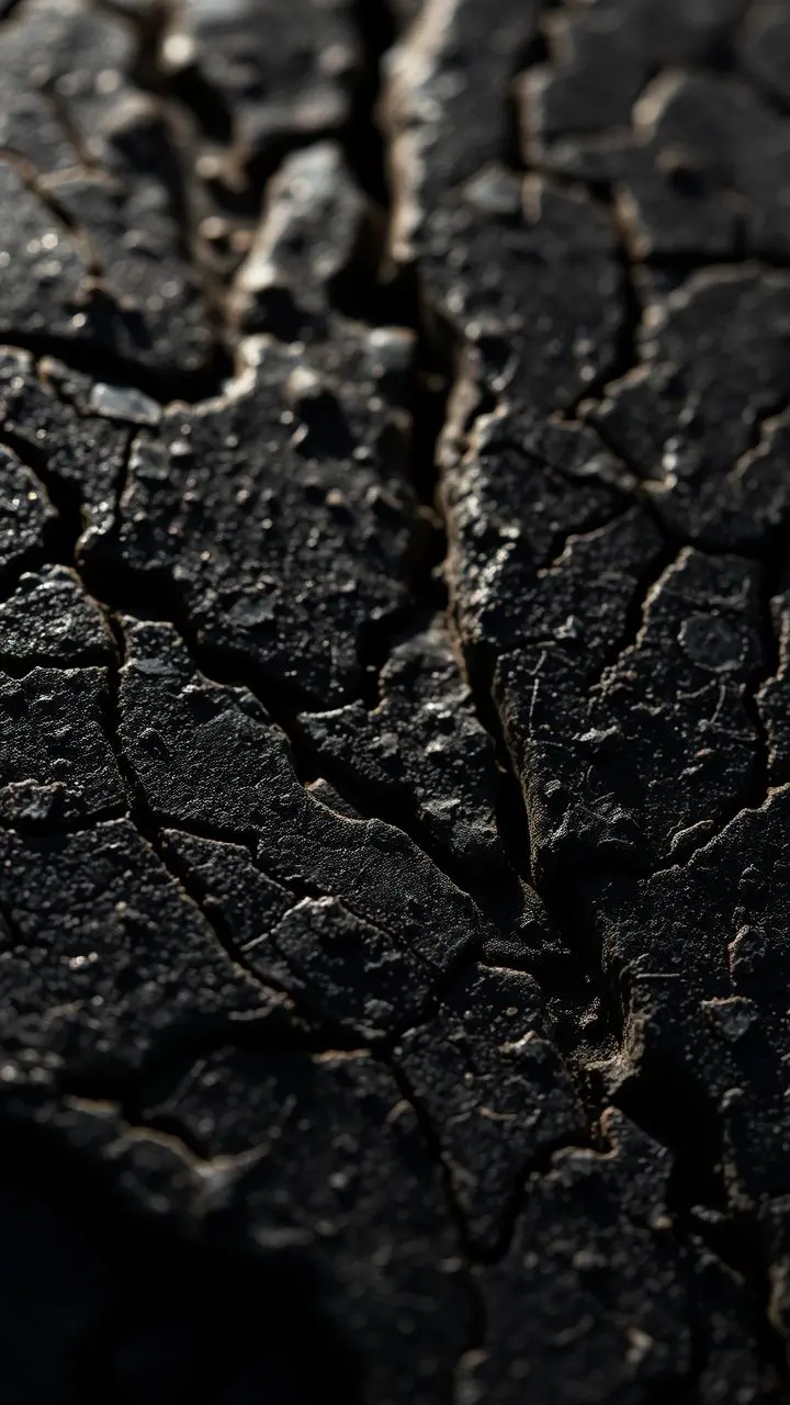 Close-up of sharp textures with dramatic lighting.