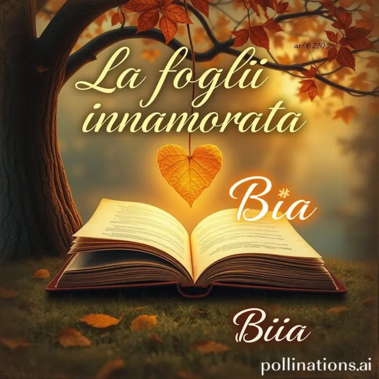 Fantasy book cover with autumn theme and calligraphy.