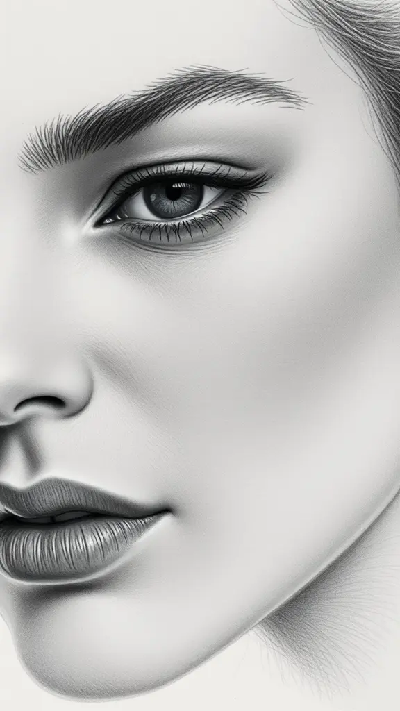 Detailed portrait with subtle shading and realistic textures.