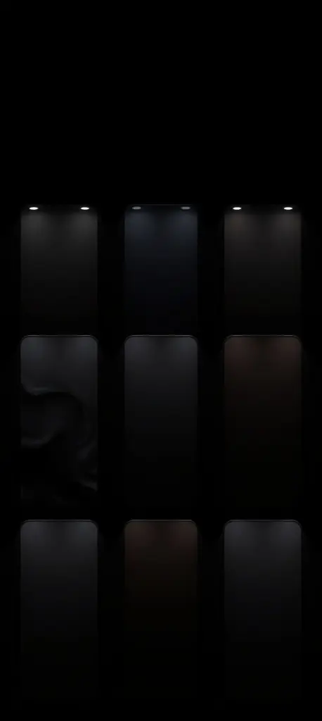 Dark minimalist smartphone wallpaper with matte finish and AMOLED black background.