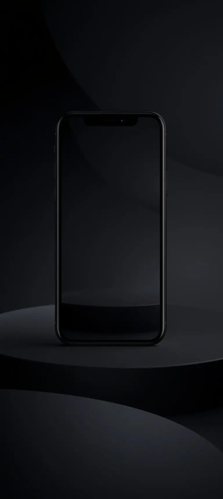 Minimalist dark smartphone wallpaper with matte textures and subtle gradients.