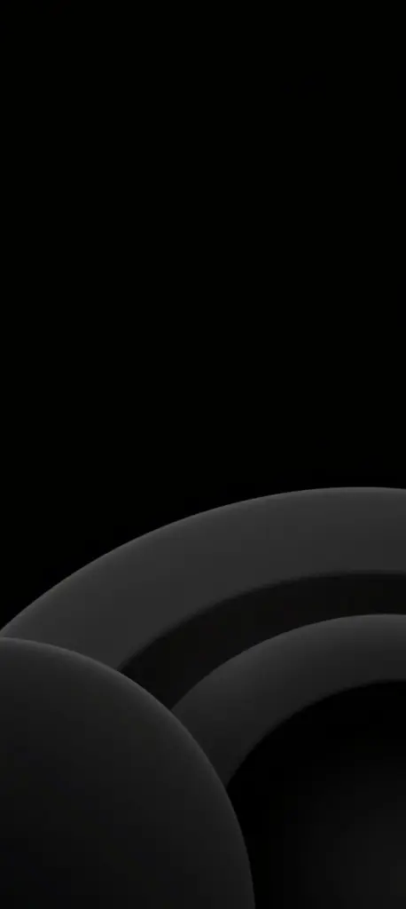 Modern minimalist smartphone wallpaper with AMOLED black background and subtle dark gradients.