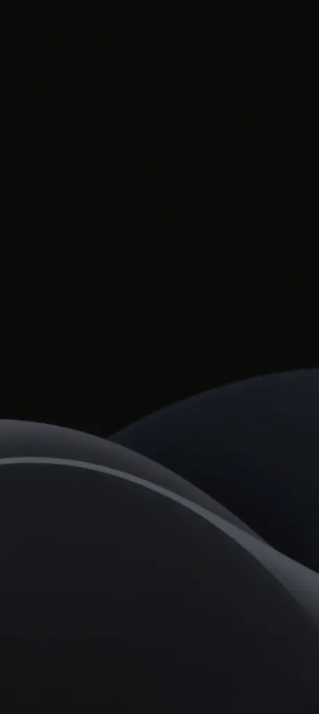 Minimalist 3D matte smartphone wallpaper with dark color palette and AMOLED black background.