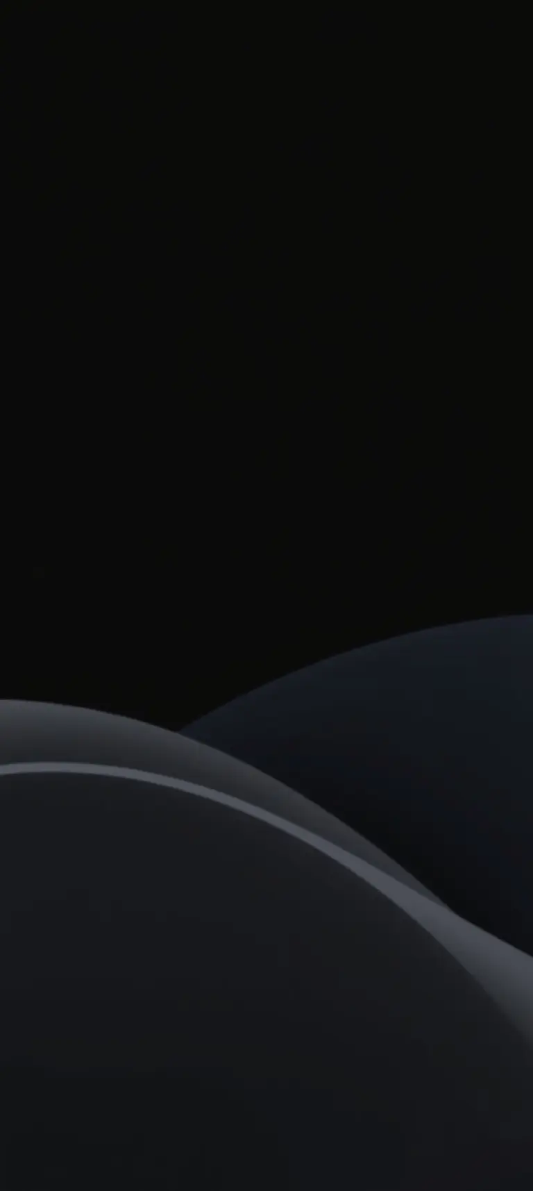 Minimalist 3D matte smartphone wallpaper with dark color palette and AMOLED black background.