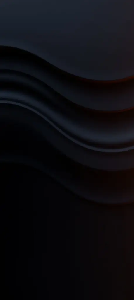 Dark minimalist 3D wallpaper with AMOLED black background and subtle lighting.