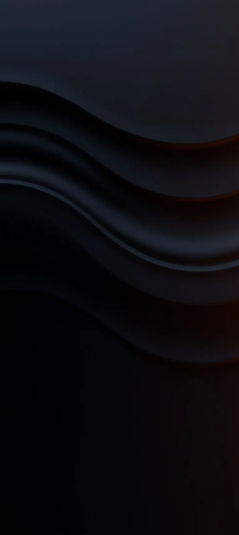 Dark minimalist 3D wallpaper with AMOLED black background and subtle lighting.