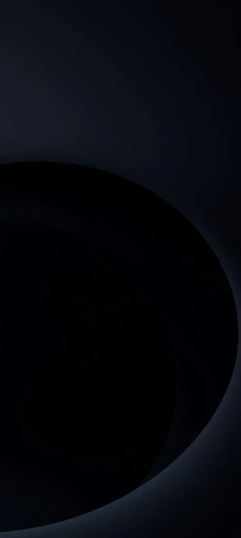 Minimalist dark AMOLED smartphone wallpaper with subtle gradients.