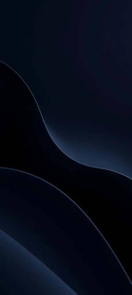Dark minimalist 3D matte wallpaper with soft light reflections on a black AMOLED background.