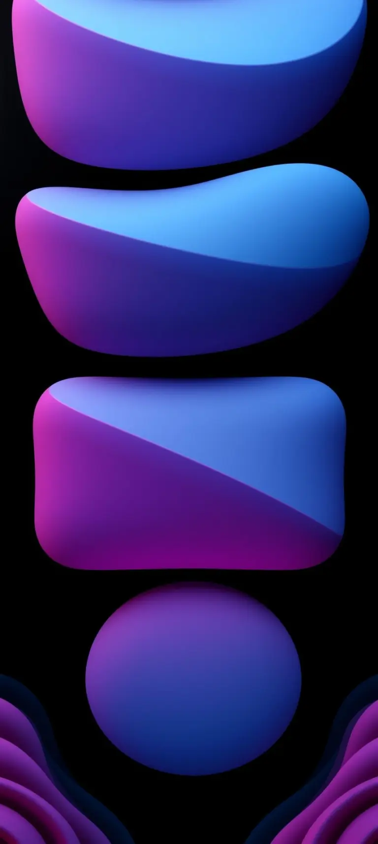 Dark minimalist 3D wallpaper with subtle gradients for smartphone.