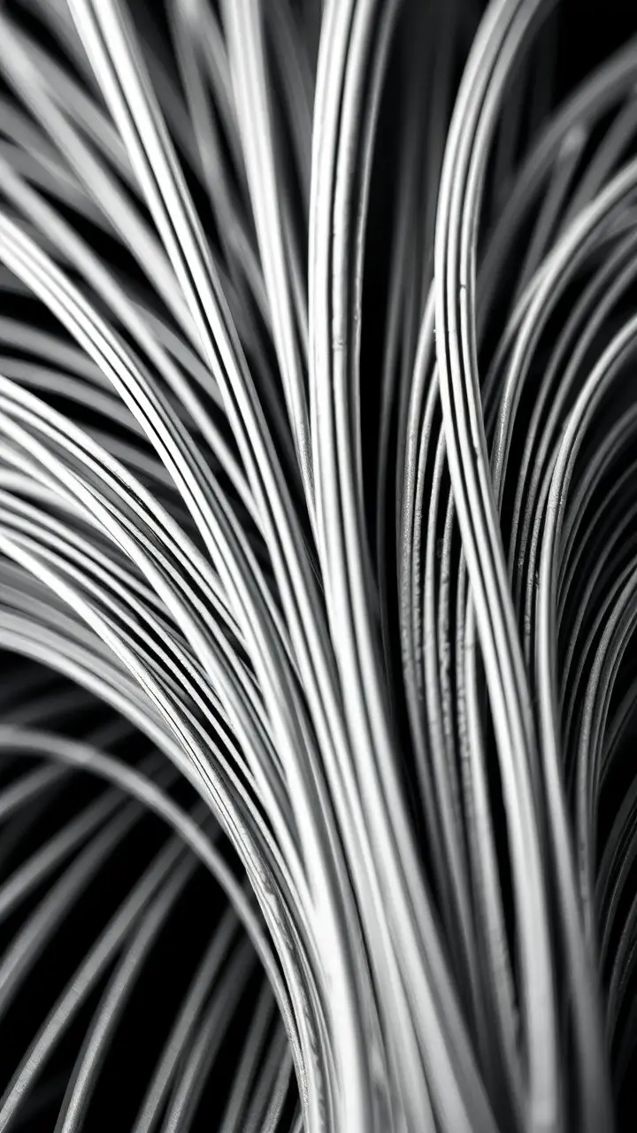 Close-up of intricate, sharp lines.