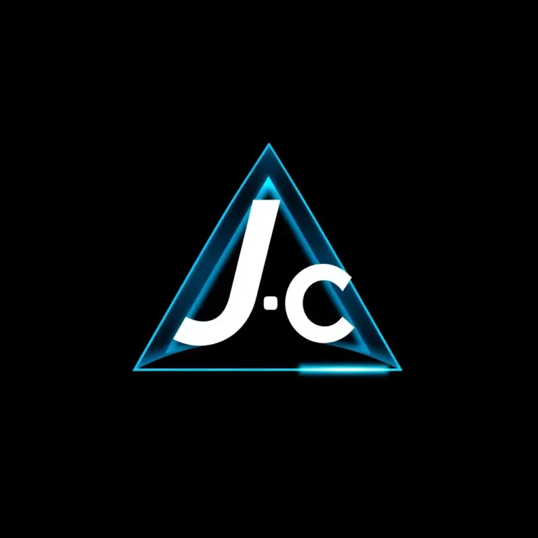 Minimalist prism logo, electric cyan accent, black background, sharp edges.
