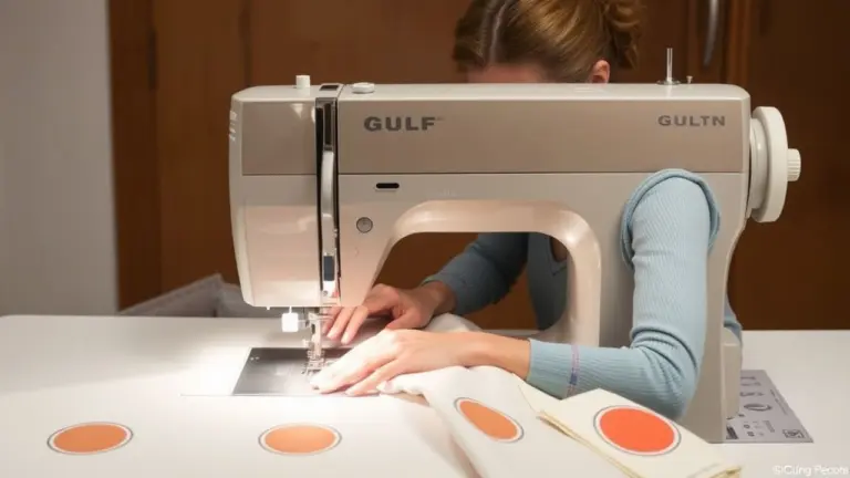 Model sewing with Gulf fabric