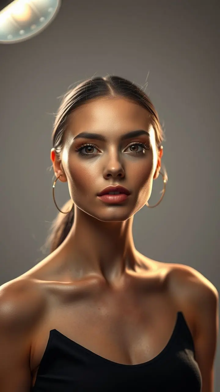 Photography studio with soft lighting and precise tone mapping.