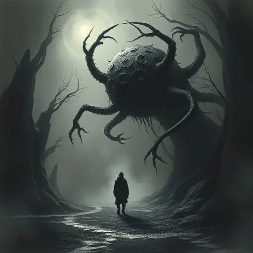 Dark, monstrous forest.