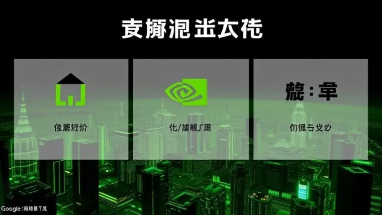 NVIDIA logo with data center and gaming visuals.