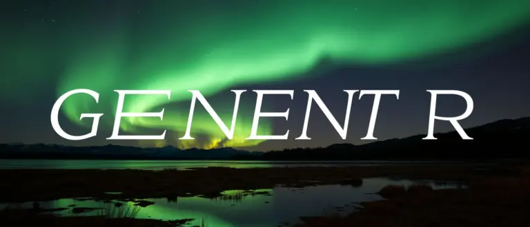 Logo with Northern Lights and earth tones