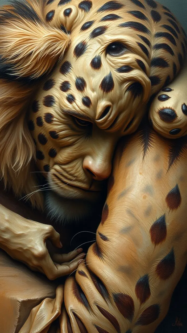 Painterly realistic scene with detailed textures and soft lighting.