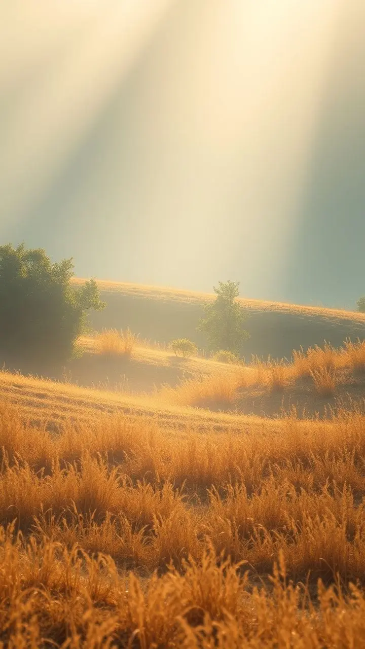 Serene landscape with soft natural light.