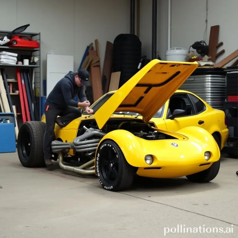 Split image: performance chart and engine.