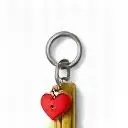 Pixel art key with heart