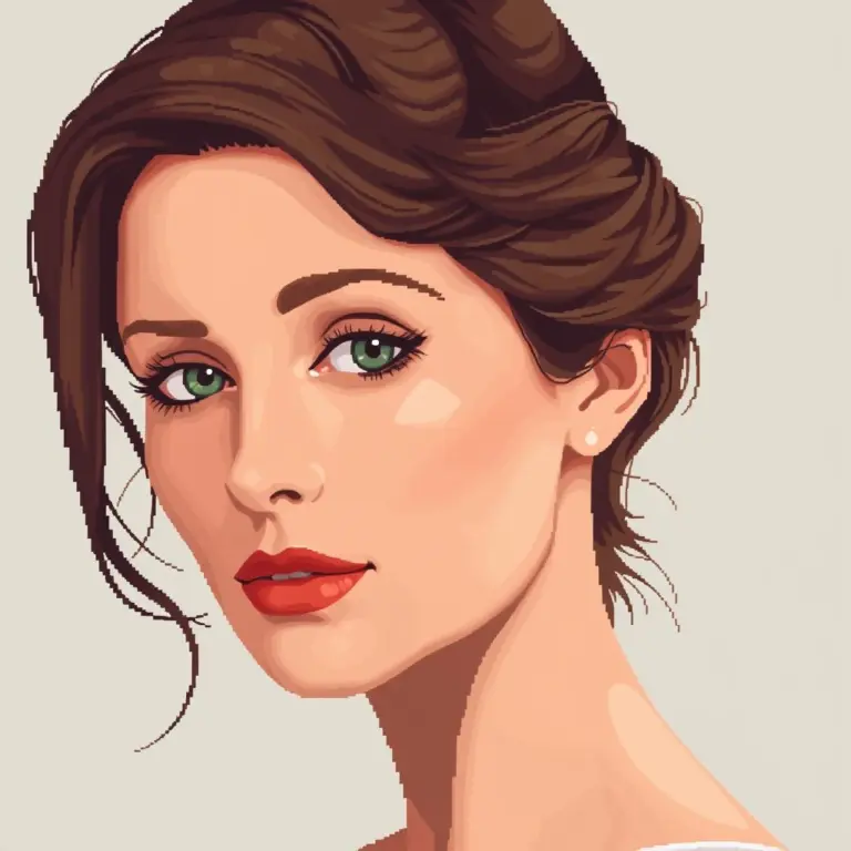 Pixel art portrait of Jane Seymour