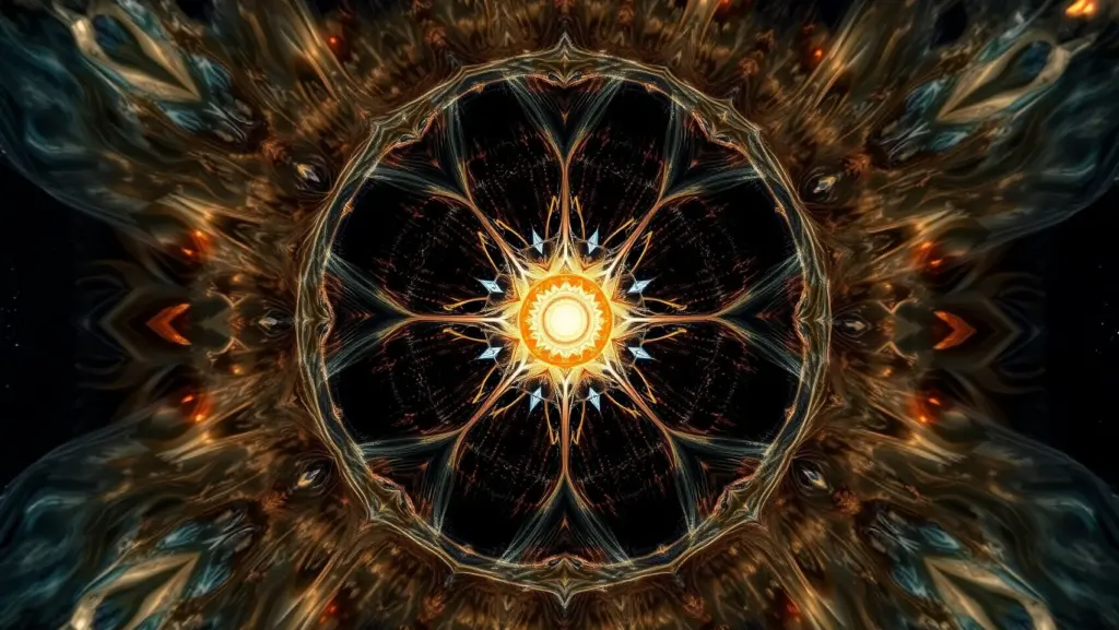 Abstract Pleiadian star cluster visualization.