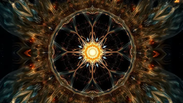 Abstract Pleiadian star cluster visualization.