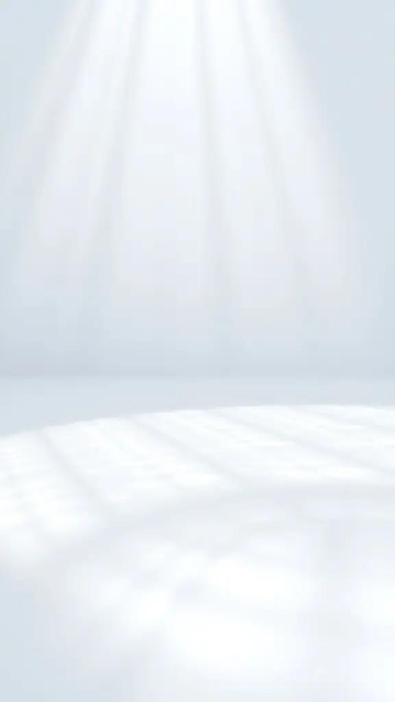 Scene with pristine, crystal-clear light highlighting transparent surfaces.
