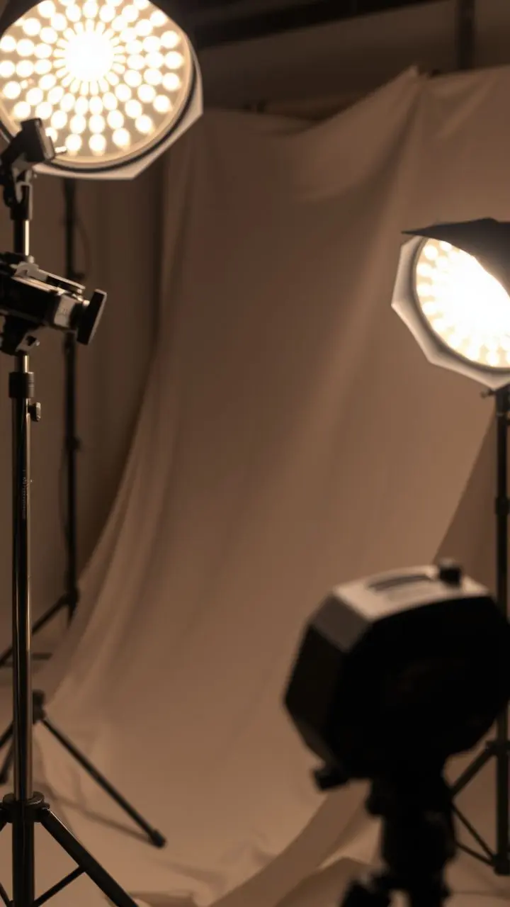High-quality studio lighting setup