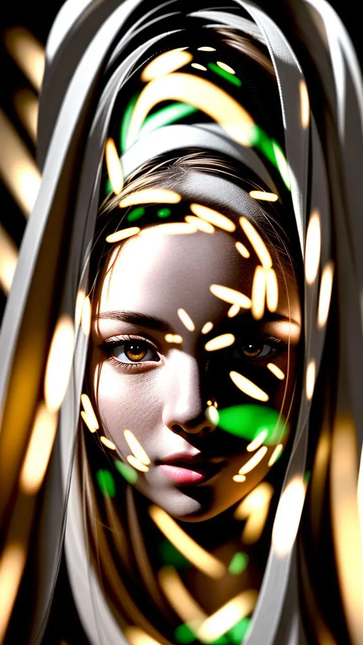 Close-up portrait with studio lighting.