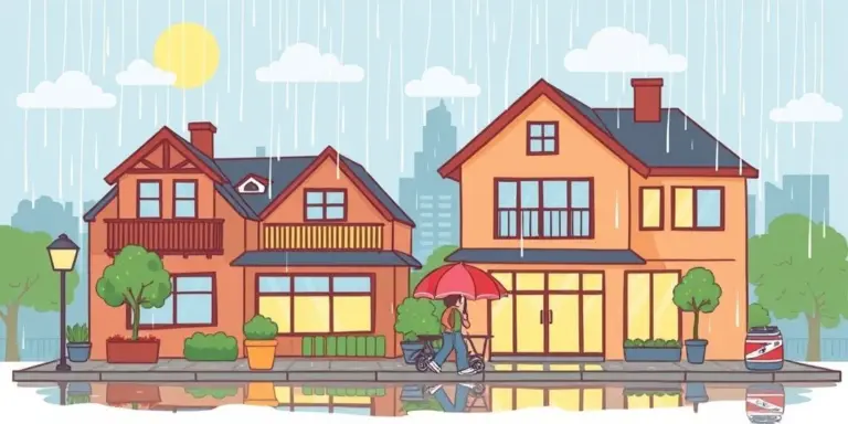 Cartoon illustration of rain.