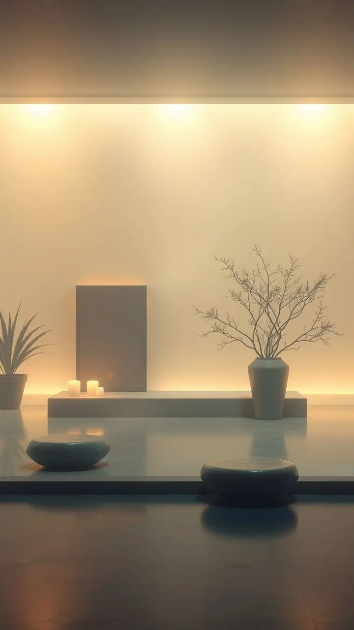 Ultra-realistic serene ambient scene
