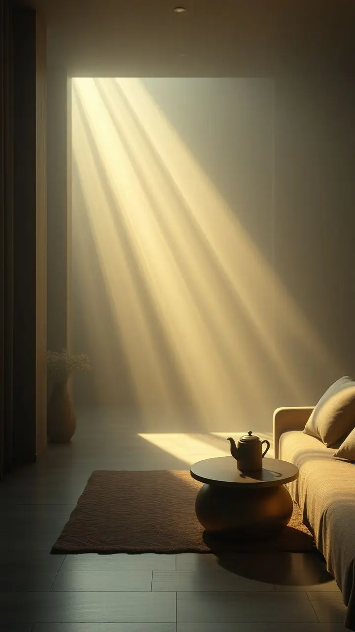 Ultra-realistic serene landscape with soft lighting.