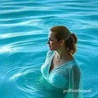 Woman standing near the sea