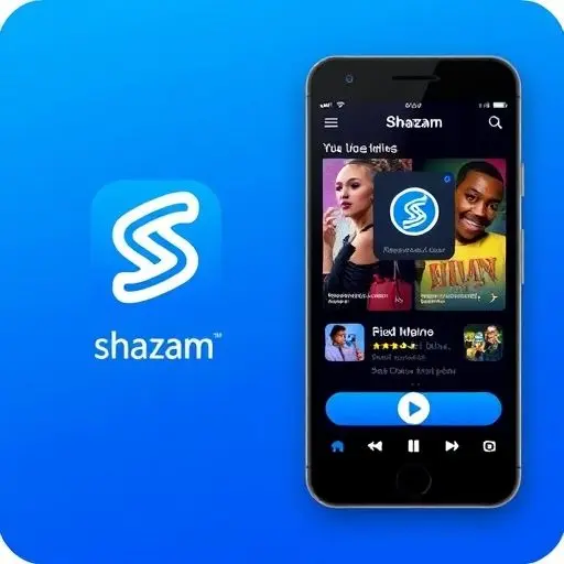 Shazam app screen showing song title and artist.