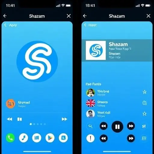 Shazam app interface on phone.