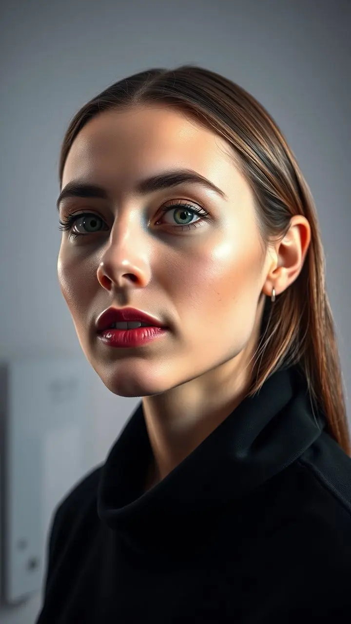 Minimalist photo studio with soft lighting and smooth tonal transitions.