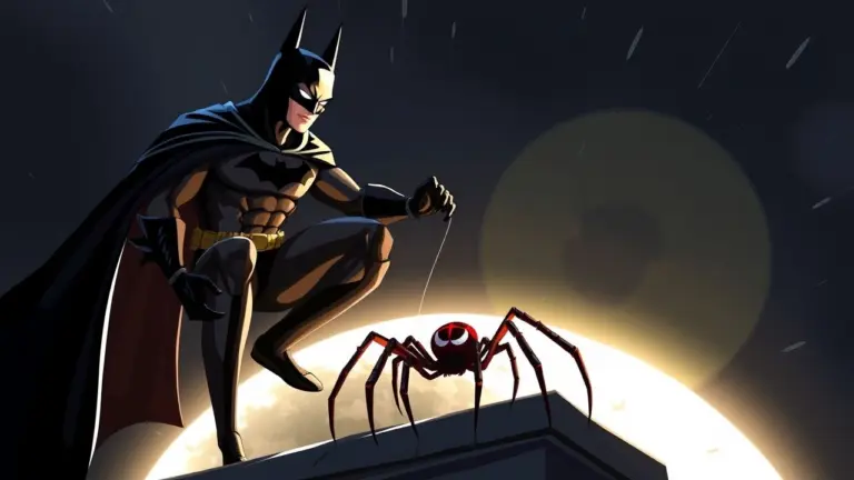 Spider-Man and Batman together.