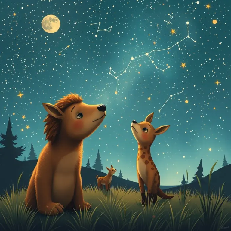 Animals looking at stars