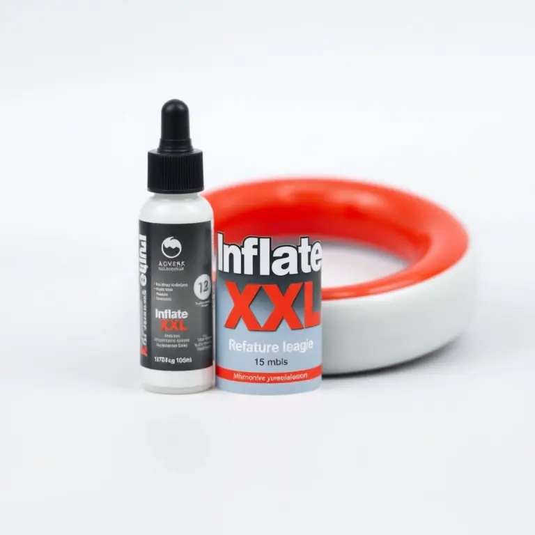 Bottle of stimulating gel for erection
