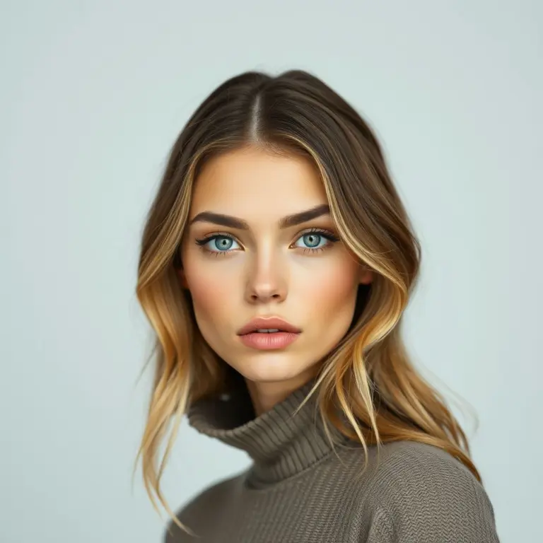 Model with high cheekbones