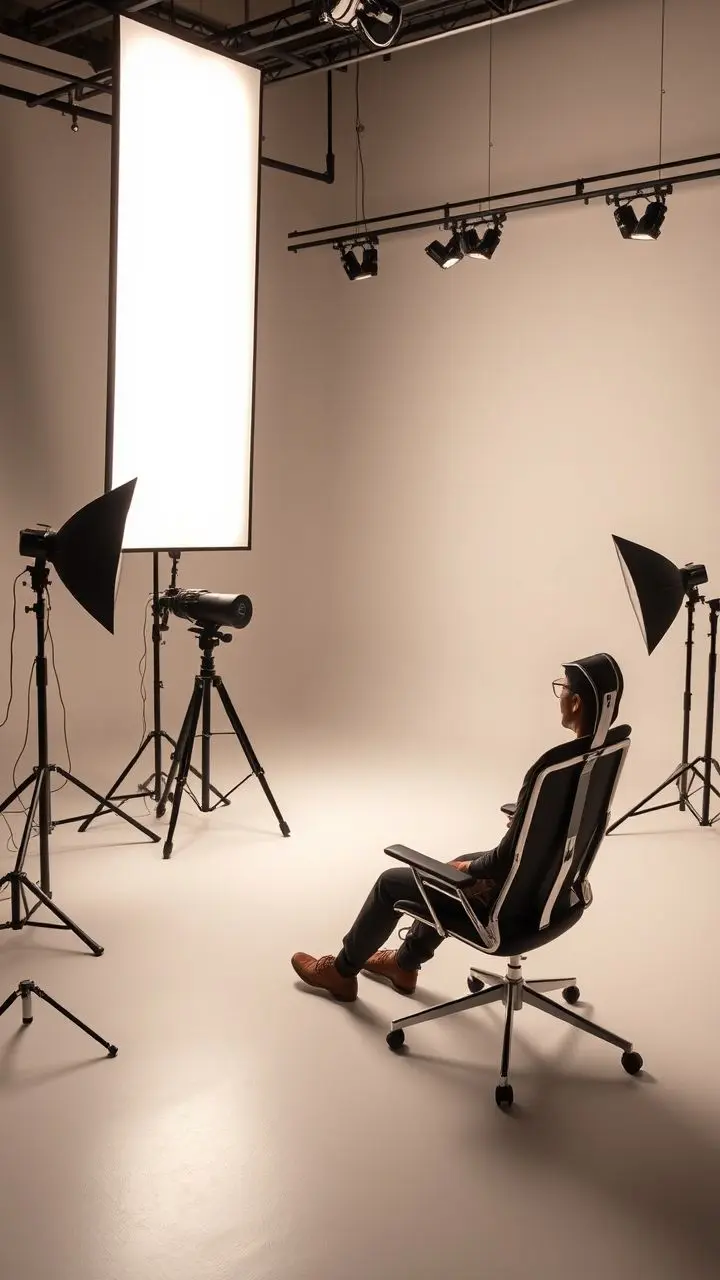 High contrast studio portrait.