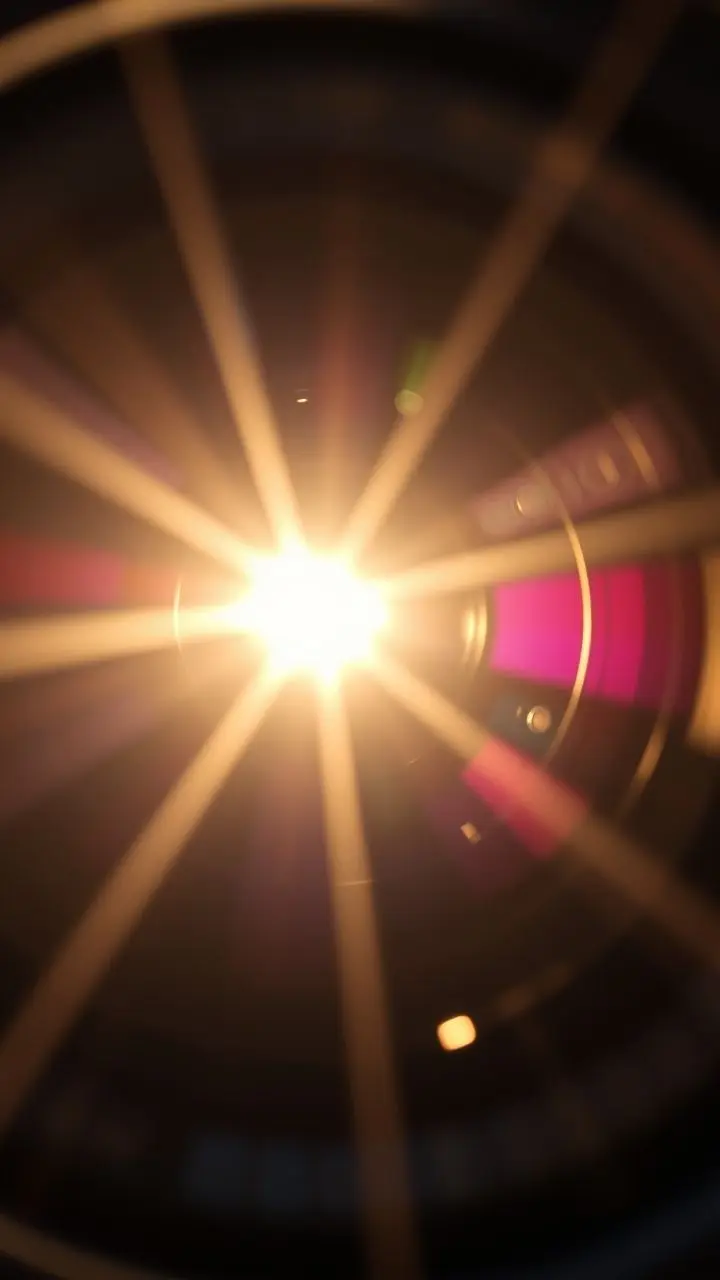 Photorealistic landscape with strong natural light and lens flare.