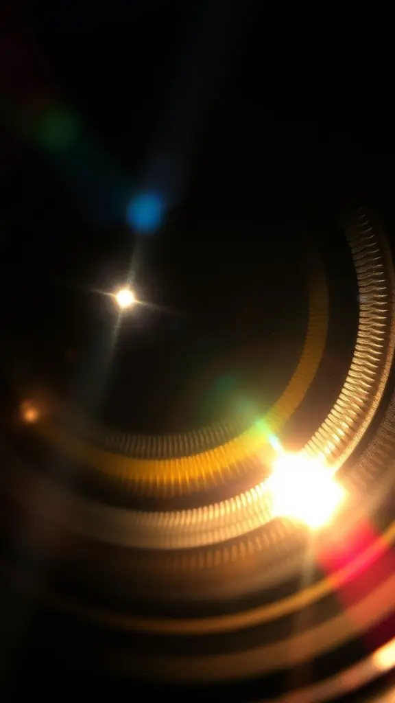 Realistic scene with camera lens glare.
