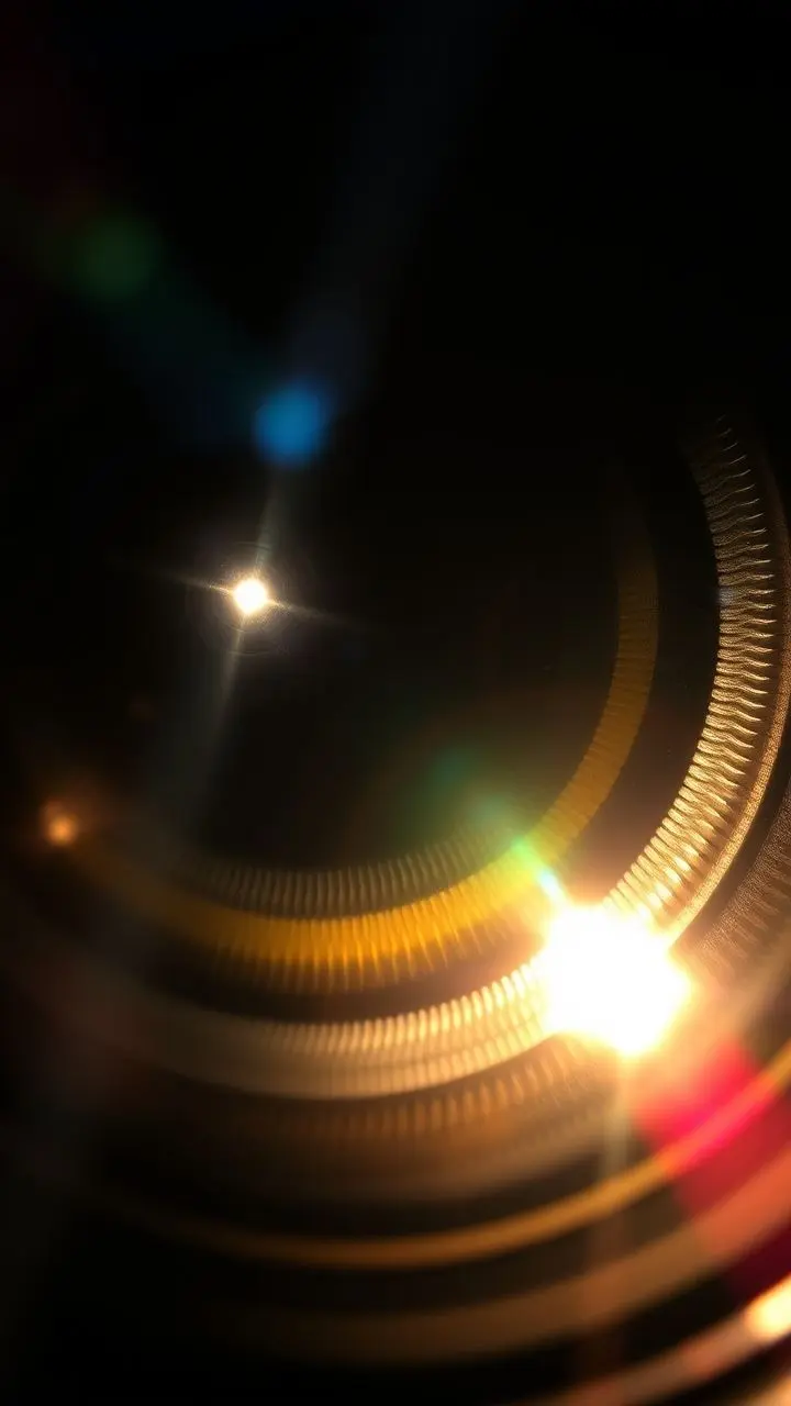Realistic scene with camera lens glare.