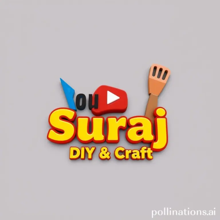 3D logo for Suraj DIY & Crafts YouTube channel.
