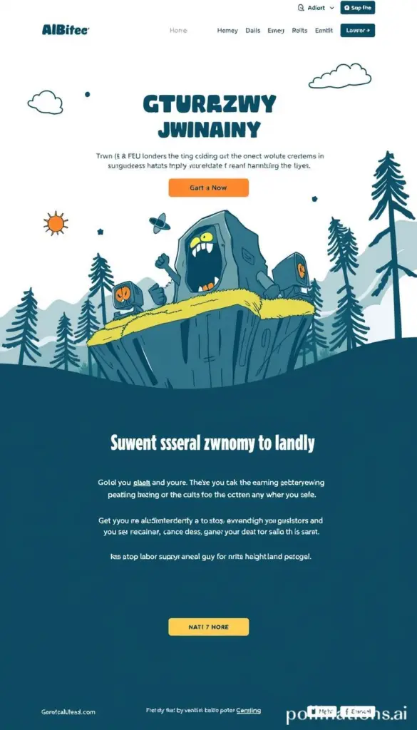Surreal landing page.