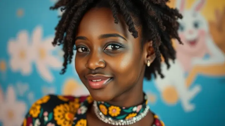 Teenage girl dancing to Afro Pop music.