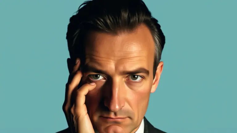 Surreal portrait of a man with no reflection.