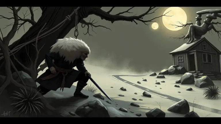 Silhouette of a thief in a dark alley.
